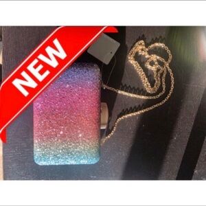 Nordstorm glitter multicolored clutch